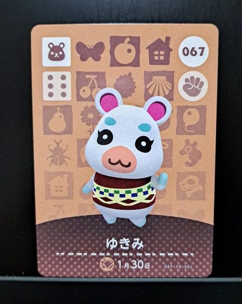 【国内正規品】あつまれどうぶつの森 。amiiboカード 第1弾 ゆきみ 067。任天堂