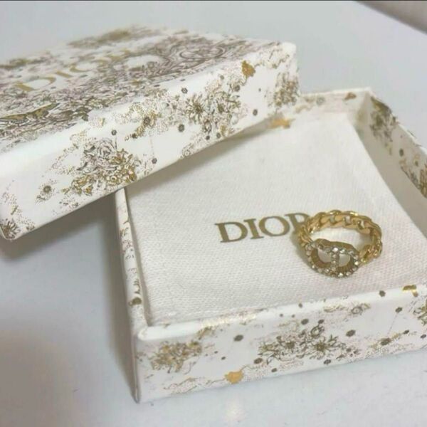 Dior CLAIR D LUNE リングメタル&クリスタル Sサイズ
