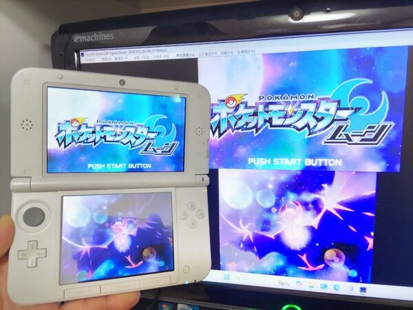 ゲーム実況 3DSLL 『キャプチャー機能付き』ミントホワイト本体 偽トロ 本体 PCとの接続用ケーブル ★保証有★