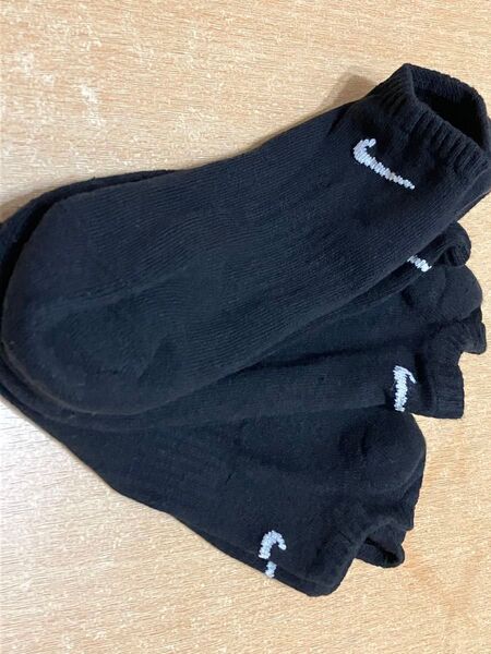 メンズ スニーカーソックス 靴下 NIKE ナイキ 3足 25-27cm ブラック