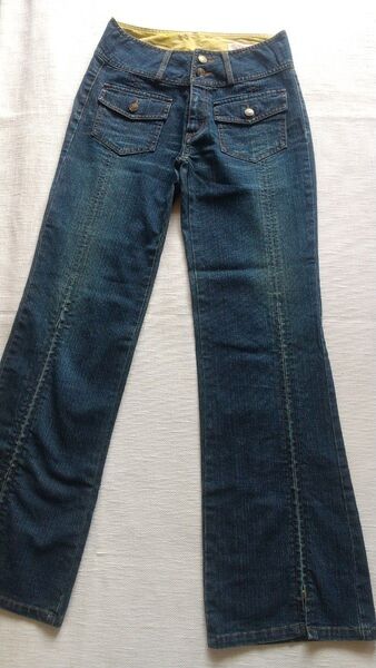 USED◆LIEBE デニムパンツ ブーツカット インディゴブルー レディース◆リーベ ジーパン ベルボトム サイズ11