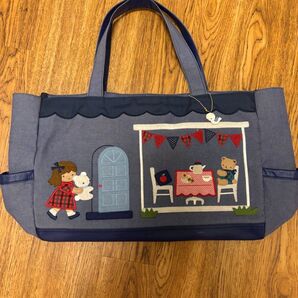 【美品】familiar ファミリア デニム マザーズ バッグ