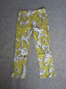 *[ new goods unused ]wb/ yellow color series pattern / for summer pants / 40 size *②