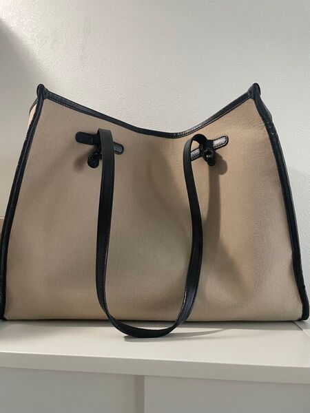 GIANNI CHIARINI トートバッグ ベージュ/ブラック