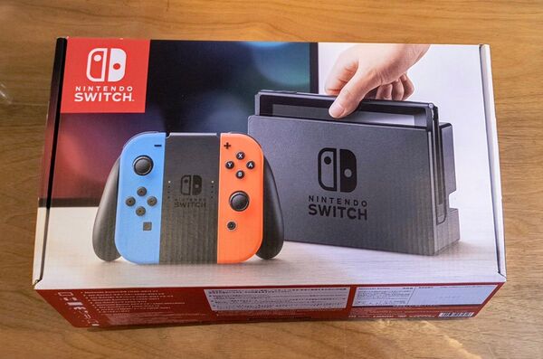 【美品】Switch 本体 スイッチ 任天堂 箱 付属品 完備 Joy-Con 2017