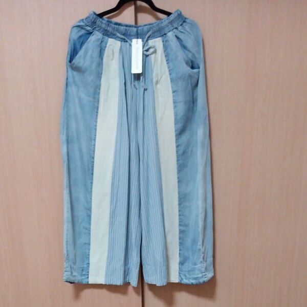 最安値!新品!サワアラモード品完売品!定価5980円未使用品!JEANS風パンツ!FREE SIZE!半額以下! ワイドパンツ