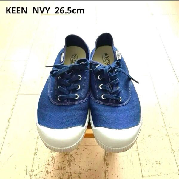 KEEN スニーカー キャンバス ネイビー 26.5CM