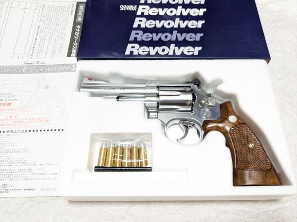 タナカ S&W M66 コンバット マグナム 4インチ ステンレス モデルガン TANAKA M19 Kフレーム 357mag