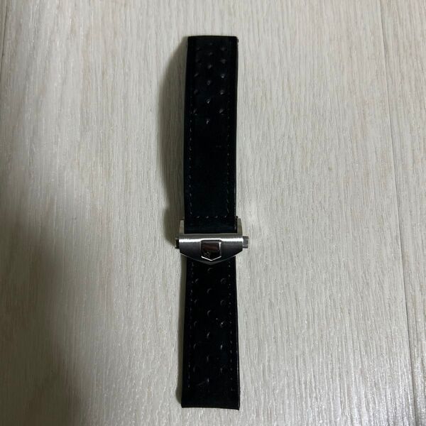 腕時計 ベルト スウェード革ベルト ブラック 未使用に近い TAG Heuer タグホイヤーに似合います
