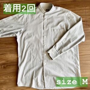 JOSEPH ABBOUD ジョセフアブード ストライプノーカラーシャツ