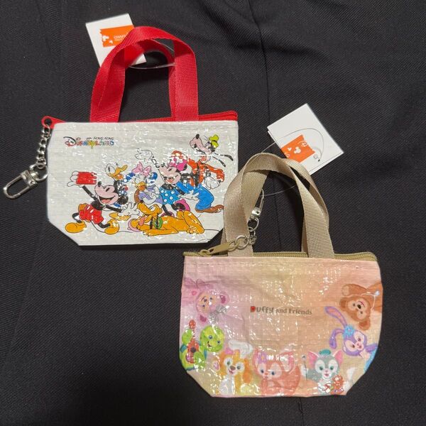 香港ディズニー ダッフィーフレンズ ミッキー ミニエコバッグ キーホルダー