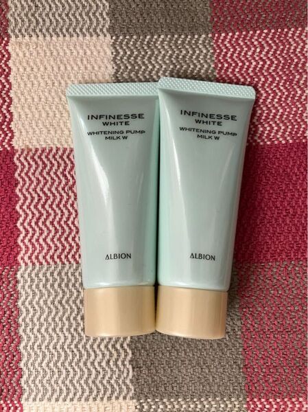 ALBION INFINESSE WHITE WHITENING PUMP MILK W 乳液 2個セット