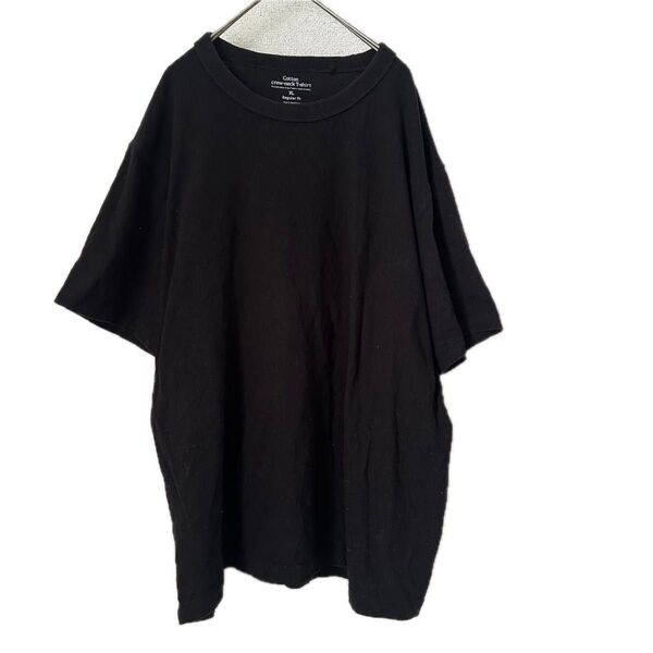 大きいサイズ ジーユー GU Tシャツ ブラック カットソー XL ミニワンピース オーバーサイズ 半袖 綿 コットン