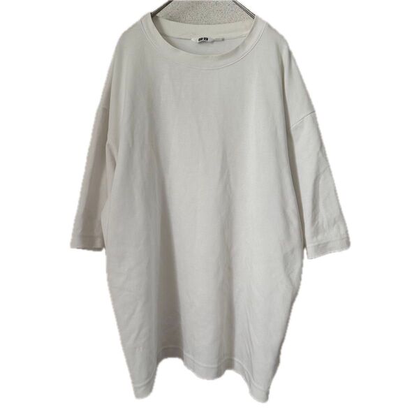 大きいサイズ オーバーサイズ UNIQLO ユニクロ ユー U 無地 Tシャツ クルーネック ビッグシルエット