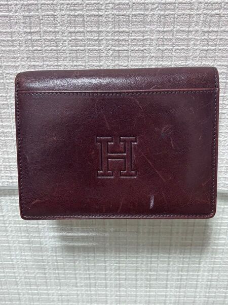 HIROFU ヒロフ 二つ折り財布 イタリアンレザー ボルドー レザー 革財布