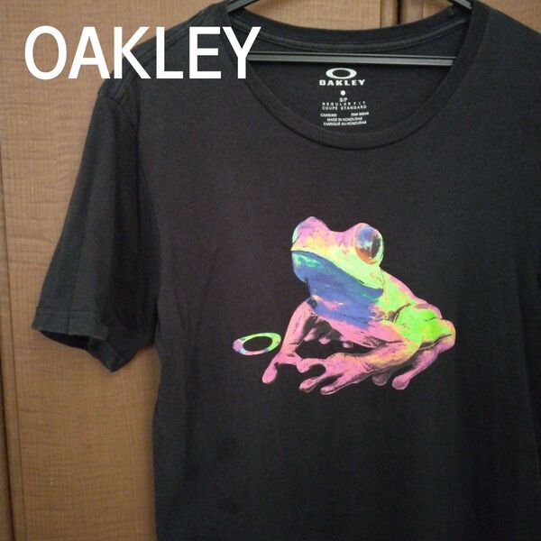 OAKLEY オークリー 黒 ブラック カエル 蛙 フロッグ カラフル アーカイブ archive Tシャツ Sサイズ