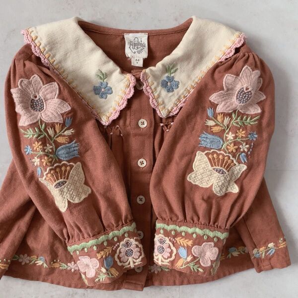 Apolina kids - 刺繍blouse 2-3Y