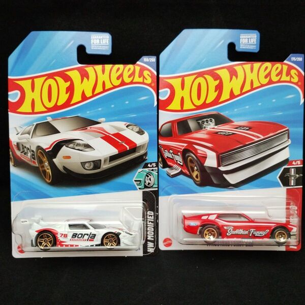 ホットウィール USカード マスタング ファニーカー フォード GT 2台SET FORD MUSTANG FUNNY CAR