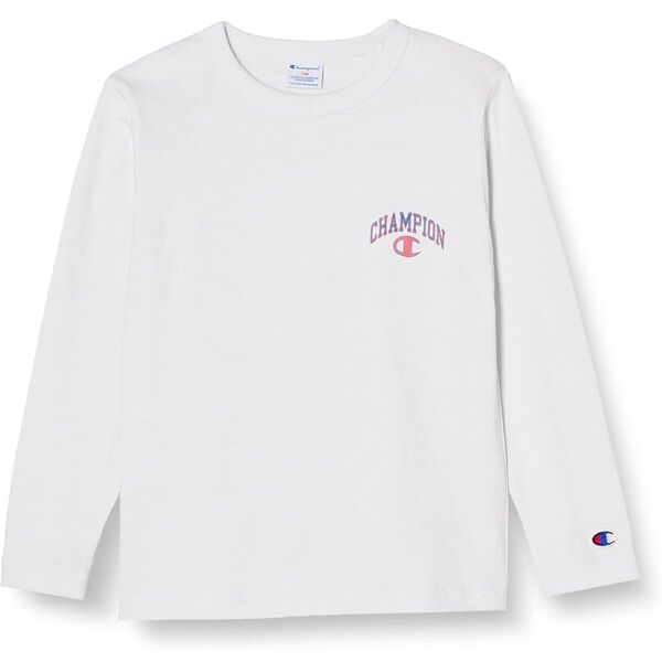 チャンピオン 綿100% グラフィックロゴプリント ロングTシャツ キッズ Relax Fit Champion 長袖