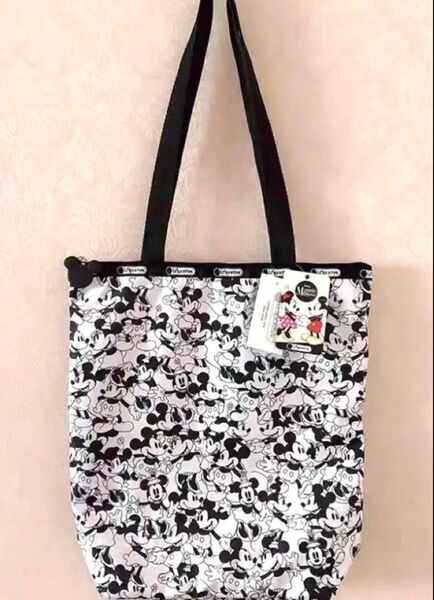 新品未使用 レスポ Disney ミッキー コラボ A4 ショルダー トート +洗顔