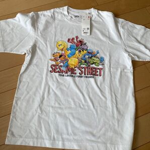 UNIQLO セサミストリート UT Tシャツ 半袖 白 M
