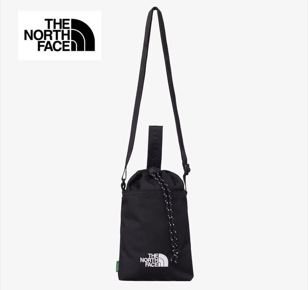 THE NORTH FACE ノースフェイス シンプル ストリングバッグ ショルダーバッグ 小物入れ ブラック 海外限定