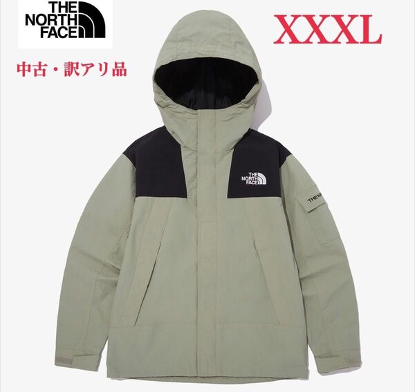 中古 訳アリ品 THE NORTH FACE ノースフェイス M'S GO MOUNTAIN JACKET ナイロン 4L カーキ