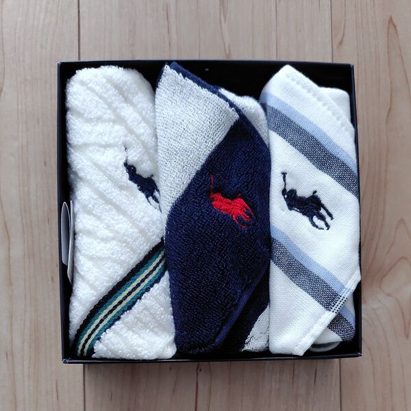 POLO RALPH LAUREN ポロ ラルフローレン タオルハンカチ 3枚セット