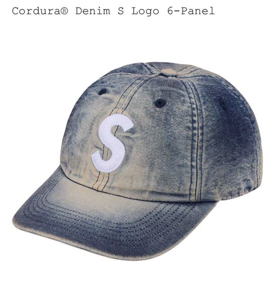 Supreme Cordura Denim S Logo 6-Panel Bleached Indigo キャップ エスロゴ