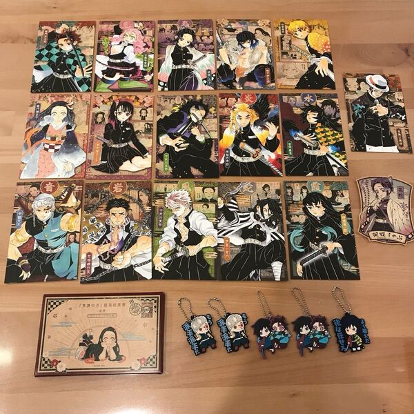 鬼滅の刃 ポストカードとラバーストラップと甘露寺蜜璃アクリルスタンド