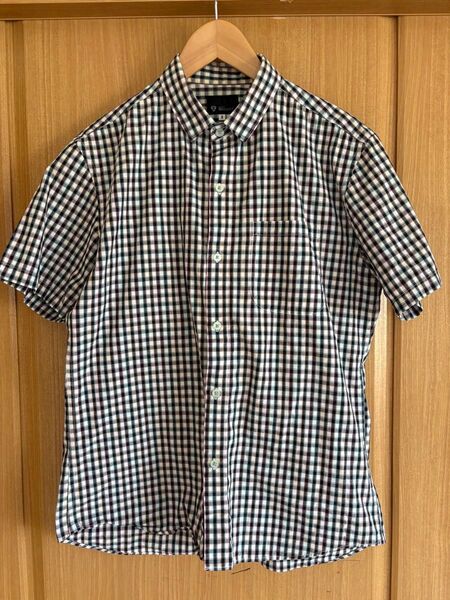 THE SHOP TK半袖シャツ チェック Mサイズ メンズ