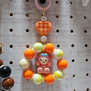 ハンドメイド シェリーメイのチャーム付きキーホルダー ストラップ