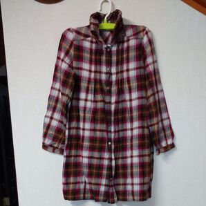 チェックロングシャツ