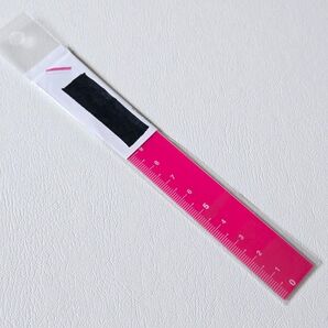 定規 両面カラー 15cm ホワイト ローズピンク ビビッドカラー 派手