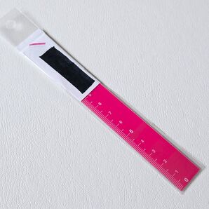 定規 共栄プラスチック 両面カラー定規 15cm目盛 ホワイト ローズピンク ピンク ビビッドカラー 派手 かわいい
