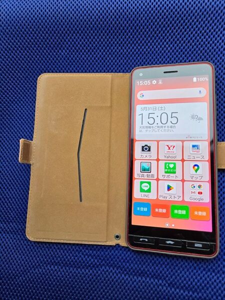 【新品同様・送料無料・SIMフリー・おまけケース付】☆Y!mobile スマートフォン かんたんスマホ2 A001KC☆判定○