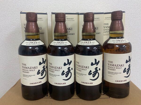 SUNTORY NV サントリー ウイスキー シングルモルト 山崎旧ボトル4本セット箱付き