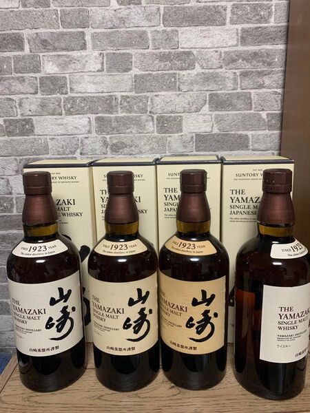 SUNTORY サントリー ウイスキー シングルモルト 山崎 シングルグモルト旧ボトル4本セット箱付き