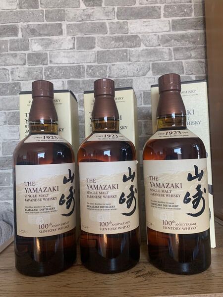 SUNTORY NV サントリー ウイスキー シングルモルト 山崎100周年 3本セット箱付き