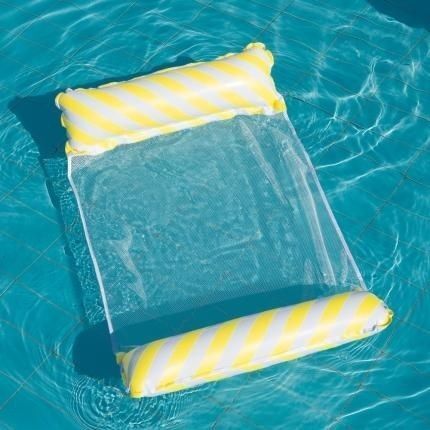 浮き輪 ハンモック フロート ボート ビーチ 海 プール イエロー