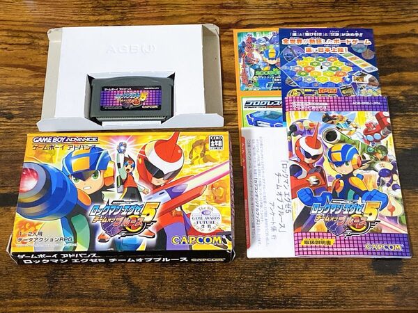 ロックマンエグゼ5チームオブブルースゲームボーイアドバンス ソフト 取説、箱付き
