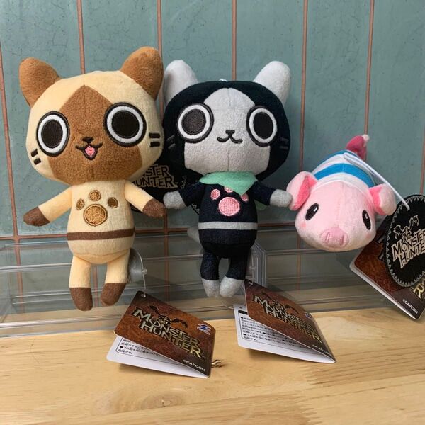 モンスターハンター デフォルメminiぬいぐるみ アイルー メラルー プーギー 3種セット