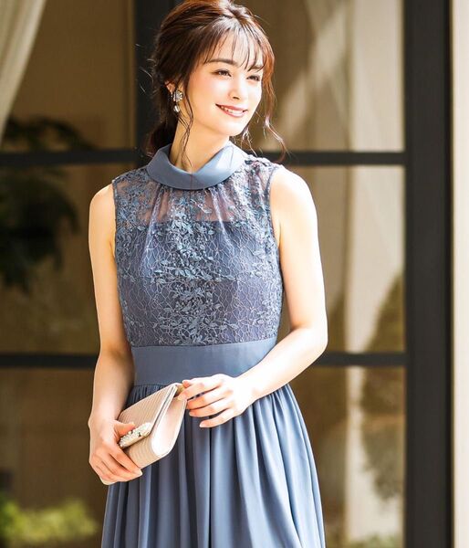【売り切れ】バック総レースアップ 結婚式ワンピースドレス fashion Letter