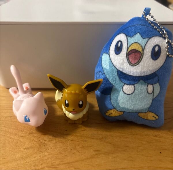 ポケットモンスター ポッチャマ イーブイ ミュウ フィギュア クッションキーホルダー 指人形 マスコット ポケモン