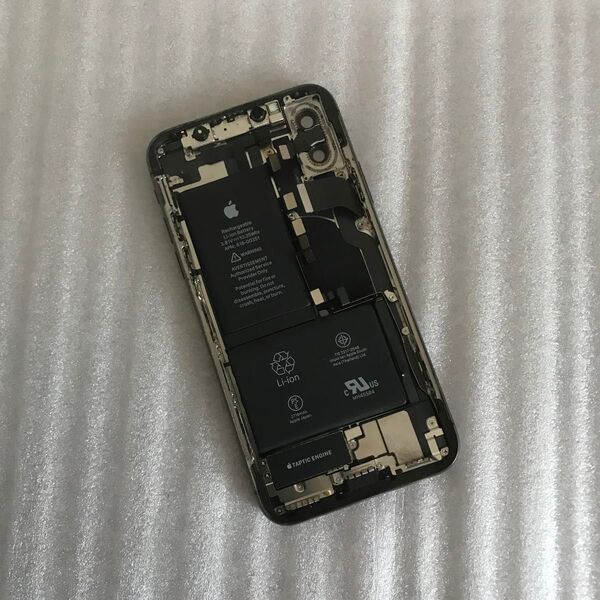 ★Apple純正★iPhoneX★バックパネル★ハウジング★インカメラ バッテリー付★ジャンク★スペースグレー★