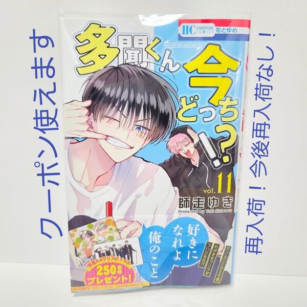 ※再入荷!ラスト1冊※値下げ不可※早め購入お願い 多聞くん今どっち!? 師走ゆき 11巻 単行本 コミック コミックス 花とゆめ