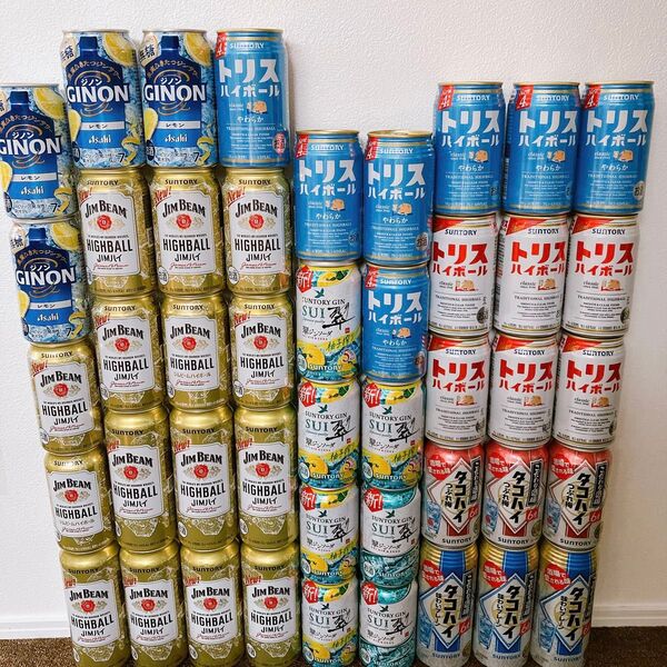 ハイボール ジンソーダ チューハイなど 45本 (うち500ml 10本)