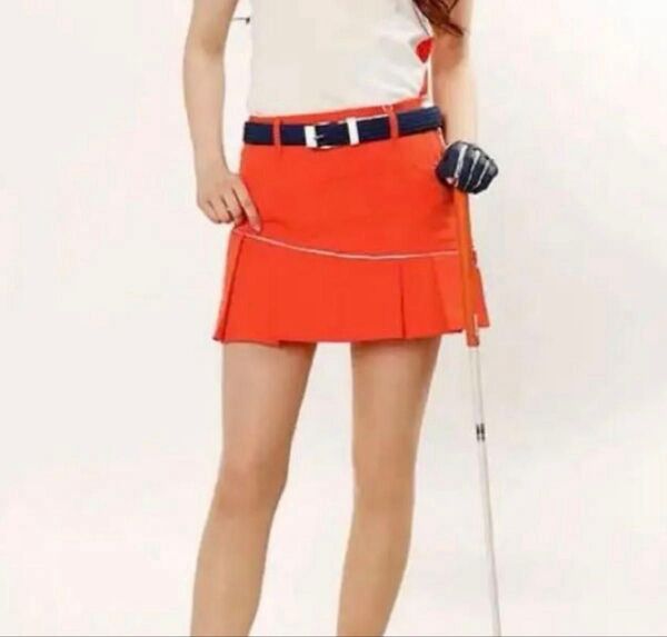 DESCENTE GOLF デサントゴルフ インナー付 プリーツ切替スカート 61/S 【B品】