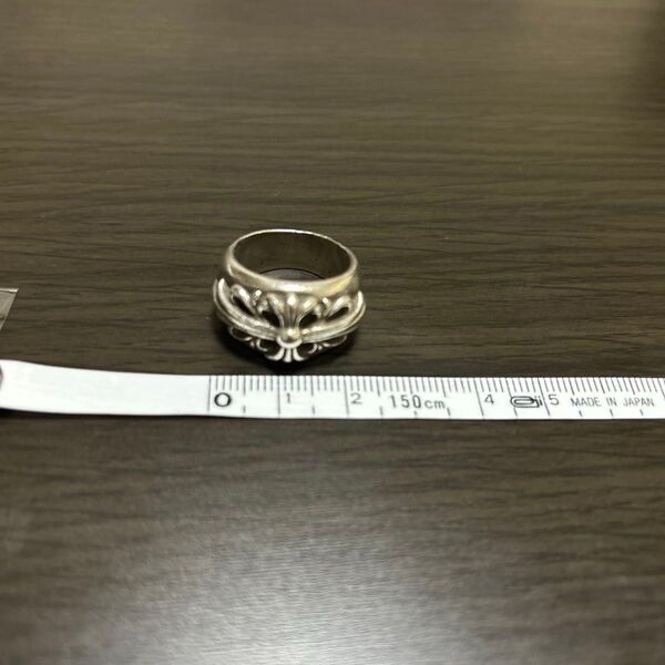 【中古品】Chrome Hearts クロムハーツ リング シルバー925 フローラルクロス