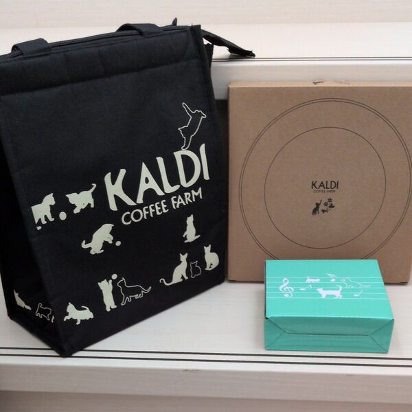 カルディ KALDI ネコの日バッグ ガラスプレート ホーロープレート まとめて